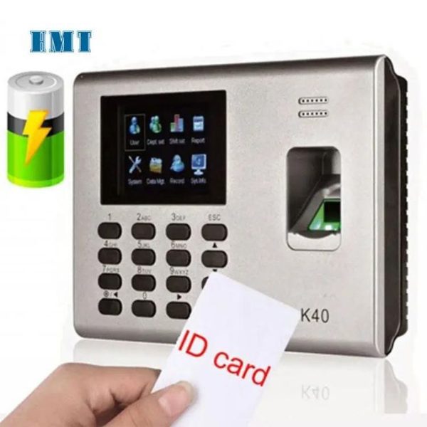 ZK Teco Biometric Fingerprint Access Control Machine K40 Built In Battery Time Attendance Terminal