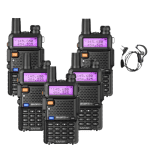 5 BAOFENG UV-5R Dual Band FM Two Way Ham Radio 5W Walkie Talkie