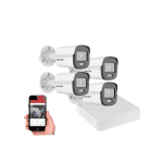 Hikvision 4 Colored 1080p CCTV Camera Full Kit Colored Night Vision