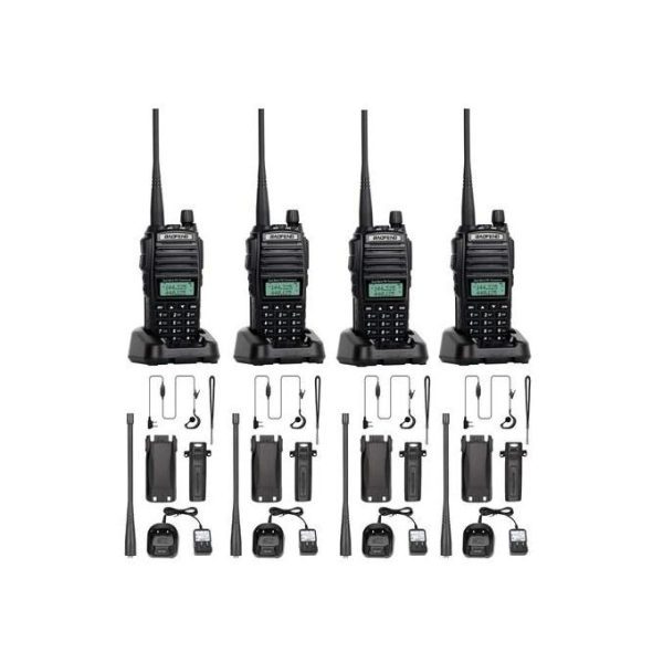 Baofeng UV-82 Two Way Walkie Talkie 4pcs