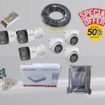 Hikvision 1080P Full HD Real Time Capture 2MP Hybrid CCTV Cameras with Audio Voice Recording Capabilities Complete System Kit