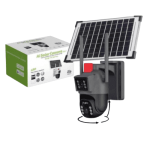 AI Solar 2‑in‑1 3‑Lens Security Camera