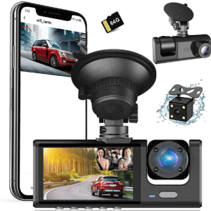 3 in 1 Dash Cam Front, Inner & Rear